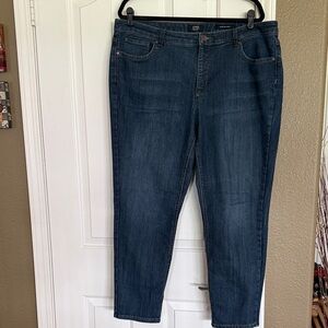 Jones New York Dark Blue Straight Leg Lexington Ankle Jeans